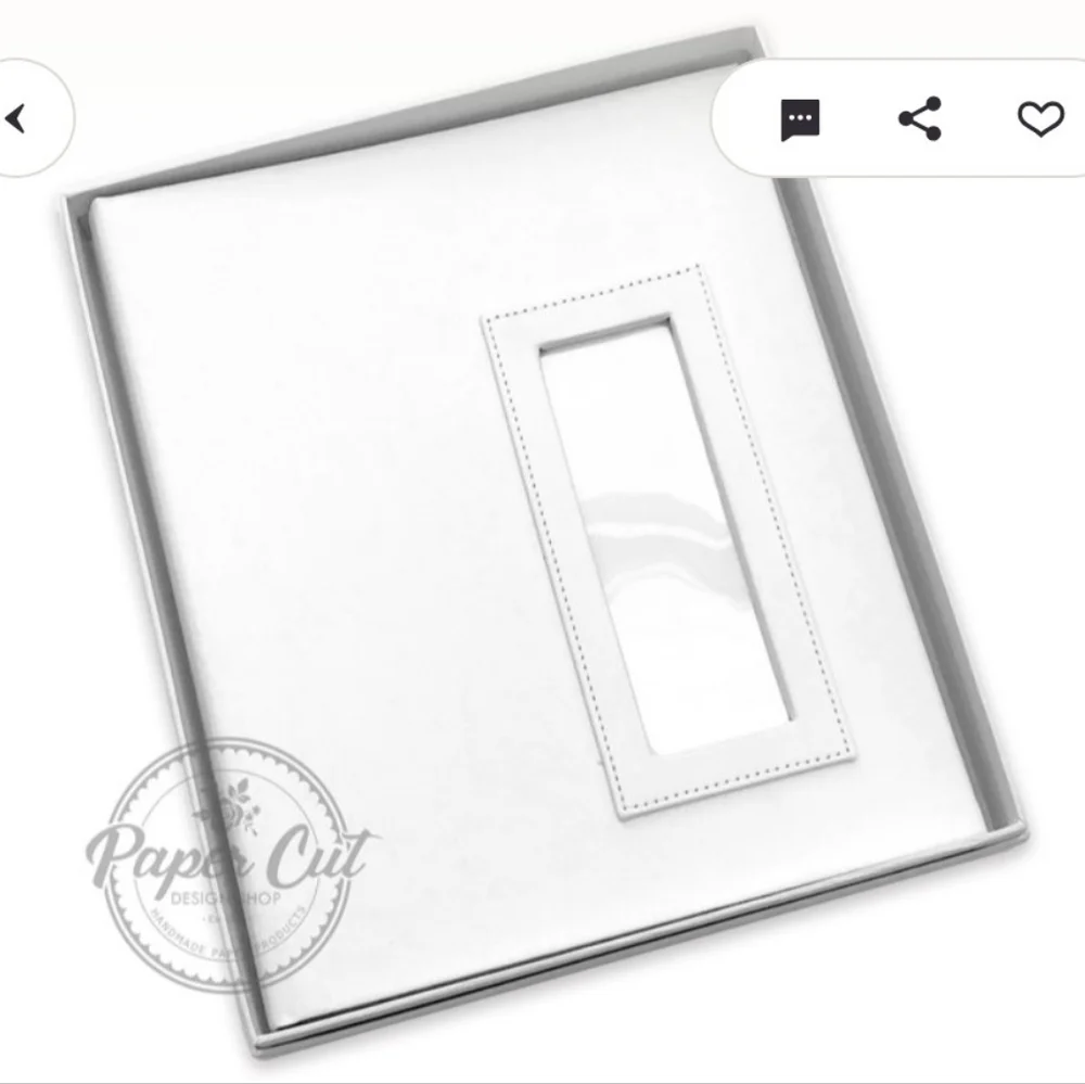 Photo Booth Album Slip-in Album WHITE with Storage Box Wedding Album Guestbook - Picture 1 of 4
